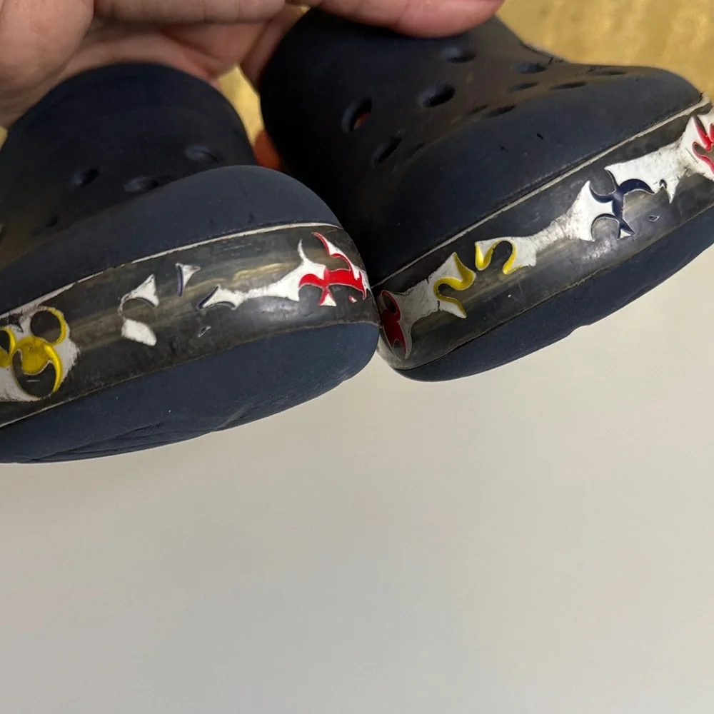 CROCS Fun Lab Disney Navy and Red Clogs with Fun Print